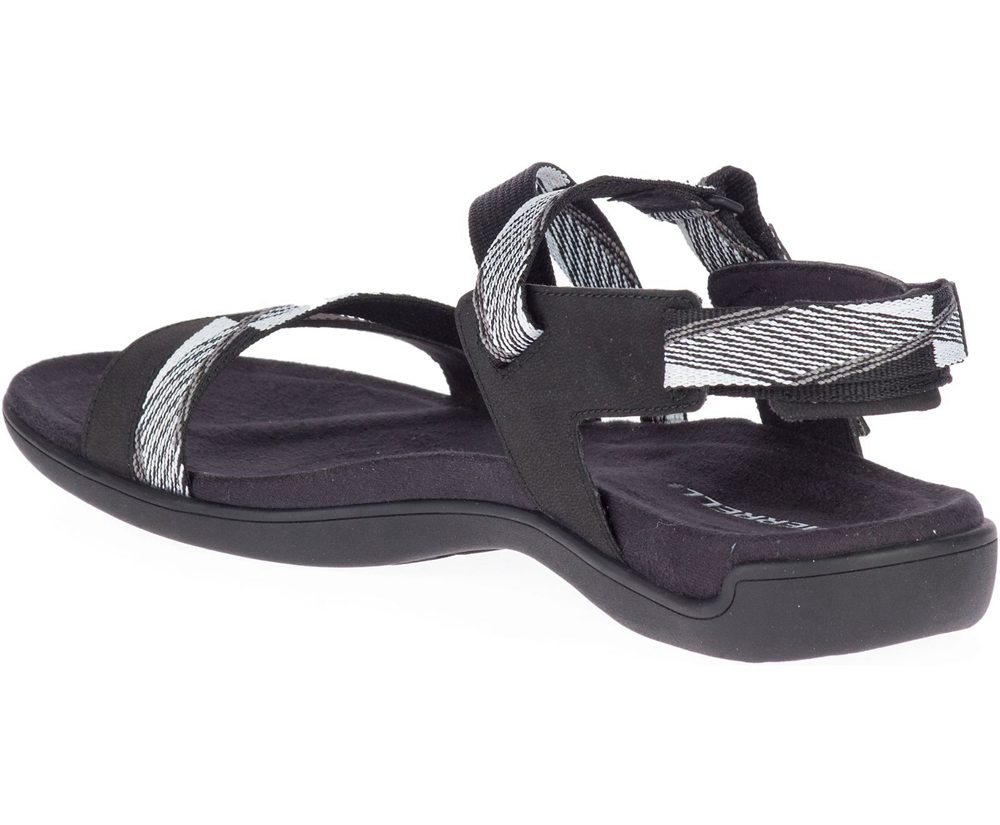 Merrell Sandaler Dame - District Mendi Backstrap - Sort/Hvide - TBU743605